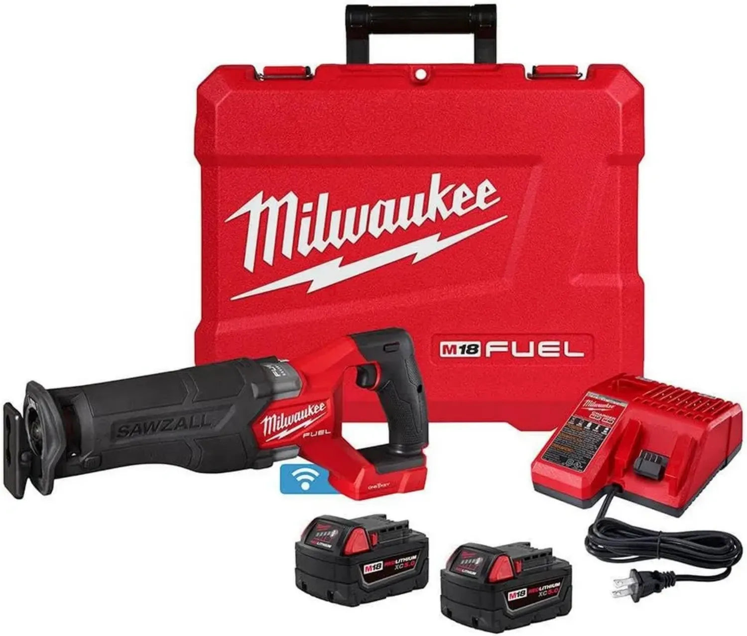 Milwaukee M18 Akku-Säbelsäge mit ONE-KEY und 2 Akkus